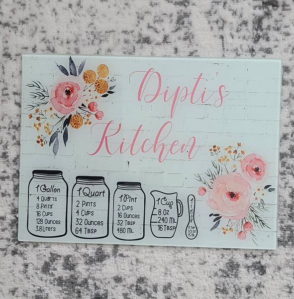 Personalized glass cutting board, Personalized Mother's day gift, Personalized cutting board gift for her, housewarming gift for a couple