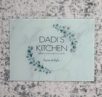 Personalized glass cutting board, Personalized Mother's day gift, Personalized cutting board gift for her, housewarming gift for a couple