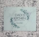 Personalized glass cutting board, Personalized Mother's day gift, Personalized cutting board gift for her, housewarming gift for a couple