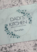 Personalized glass cutting board, Personalized Mother's day gift, Personalized cutting board gift for her, housewarming gift for a couple