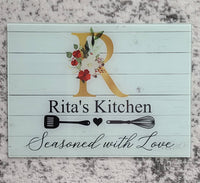 Personalized glass cutting board, Personalized Mother's day gift, Personalized Christmas gifts for her, housewarming gift for a couple