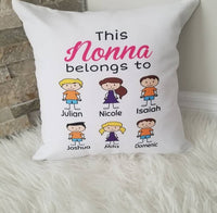 Personalized pillow cover gift for mom, personalized Mother's day gift, Custom made pillow gift for Grandma, gift for Nonna, gift for mom