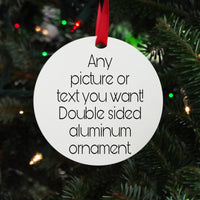 Personalized Christmas ornament gift, round Christmas tree ornament, custom made picture ornament, Personalized Christmas gift 2024