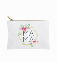 Personalized makeup bag, floral name custom made cosmetic bag gift for her, personalized gifts for new mom, personalized gifts for mothers