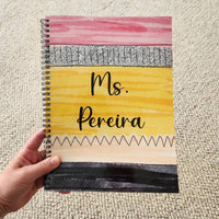 Personalized notebook for teacher, personalized journal gift for teachers, personalized end of school year teachers gifts, custom made gift