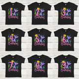 Mermaid birthday shirt, under the sea birthday shirt, custom Mermaid shirt, personalized mermaid birthday girl shirt