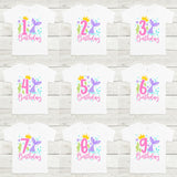 Mermaid birthday shirt, under the sea birthday shirt, custom Mermaid shirt, personalized mermaid birthday girl shirt