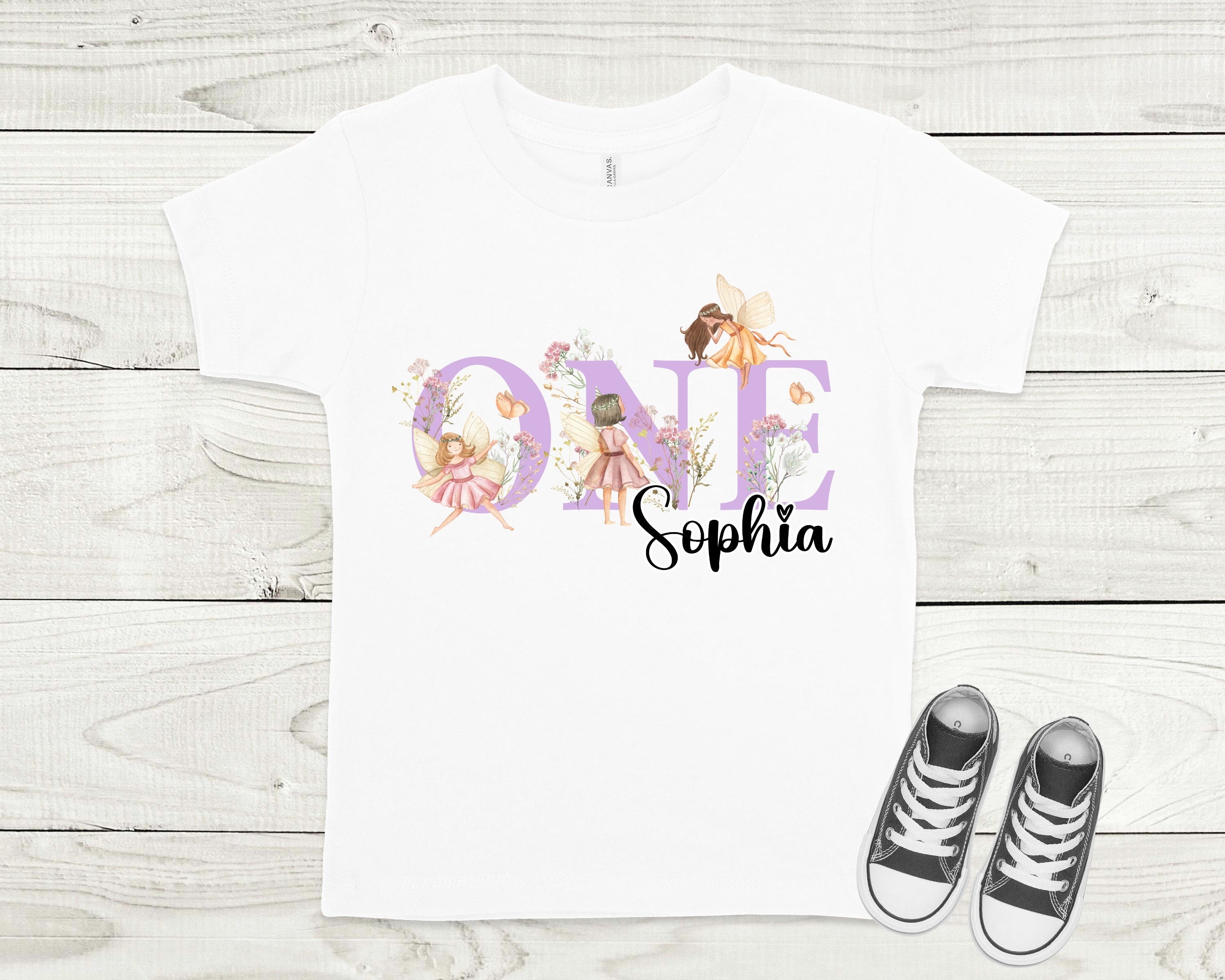 Fairy First birthday shirt, wildflower birthday shirt, whimsical fairy first birthday shirt, custom made first birthday shirt, magical fairy