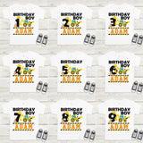 Construction birthday shirt, birthday boy shirt, excavator birthday shirt, custom made birthday shirt for kids