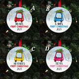 Baby's first Christmas ornament, Personalized Christmas ornament gift for baby, cute ornaments for baby, custom holiday Christmas ornaments