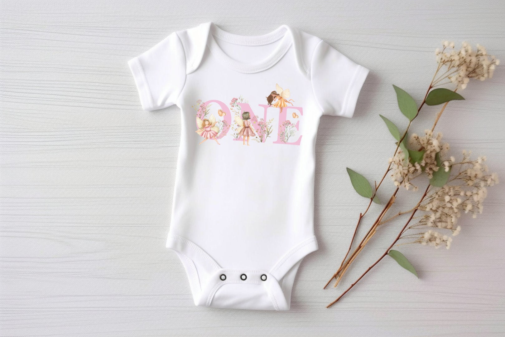 Fairy First birthday shirt, wildflower birthday shirt, whimsical fairy first birthday shirt, custom made first birthday shirt, magical fairy