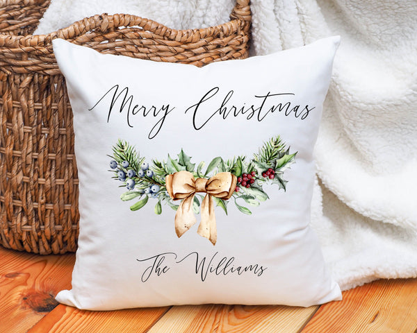 Personalized Christmas pillow, custom made Merry Christmas cushion gift, Personalized Christmas gifts for family, Christmas decoration