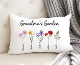 Grandma's Garden Pillow with kids Names