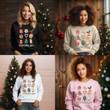 Festive AF Christmas Sweatshirt, Christmas Festive AF print Sweatshirt gift, cozy Christmas sweater gift for her, cute Christmas Sweatshirt