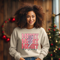 Merry Christmas Sweatshirt, Merry Christmas print Sweatshirt gift, cozy Christmas sweater gift for her, cute Christmas Sweatshirt for mom