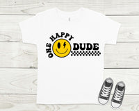 One Happy Dude Birthday Shirt, One Happy Dude Family Matching Shirt, First Birthday One Happy Dude Tee, Custom made family Birthday shirts
