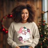 Retro Pink Santa Christmas Sweatshirt, Santa Claus Holiday sweatshirt, cozy Christmas sweater gift for her