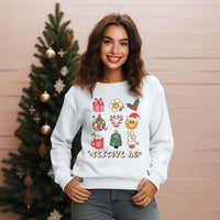 Festive AF Christmas Sweatshirt, Christmas Festive AF print Sweatshirt gift, cozy Christmas sweater gift for her, cute Christmas Sweatshirt