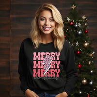 Merry Christmas Sweatshirt, Merry Christmas print Sweatshirt gift, cozy Christmas sweater gift for her, cute Christmas Sweatshirt for mom