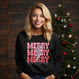 Merry Christmas Sweatshirt, Merry Christmas print Sweatshirt gift, cozy Christmas sweater gift for her, cute Christmas Sweatshirt for mom