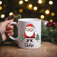 Personalized Christmas mug for kids, custom made Santa mug with name, personalized Christmas gifts for kids, custom name Christmas mug