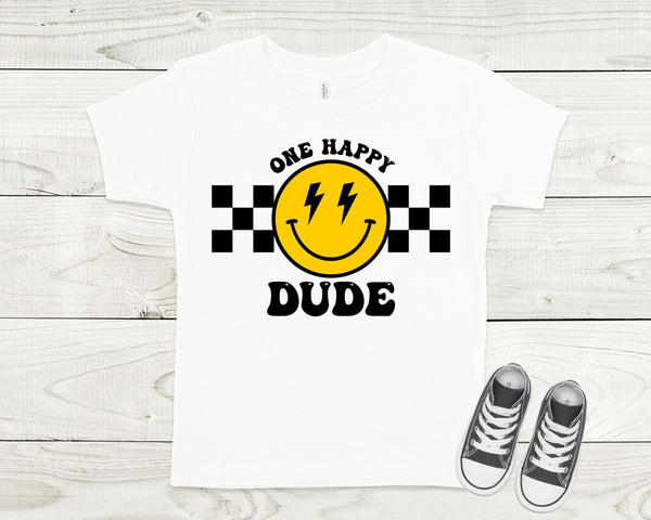 One Happy Dude Birthday Shirt, One Happy Dude Family Matching Shirt, First Birthday One Happy Dude Tee, Custom made family Birthday shirts