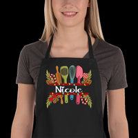 Personalized apron Christmas gift for her, custom made Christmas baking apron gift for mom, apron with name