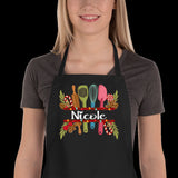 Personalized apron Christmas gift for her, custom made Christmas baking apron gift for mom, apron with name