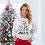 Christmas Sweater, Funny Christmas print Sweatshirt gift, cozy Christmas sweater gift for her, cute Christmas Sweatshirt, Skeleton Christmas