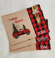 Personalized Christmas Placemat, Custom made Christmas table placemat gift for family, Christmas table decoration