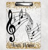 Teacher clipboard, personalized clipboard for music teacher gifts, custom teacher school clipboard, end of school year gifts for teachers