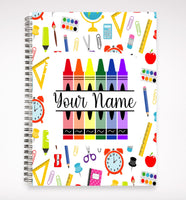 Teacher notebooks, personalized notebook gift for teacher, custom teacher journal, end of school yeargift for teacher, personalized journal