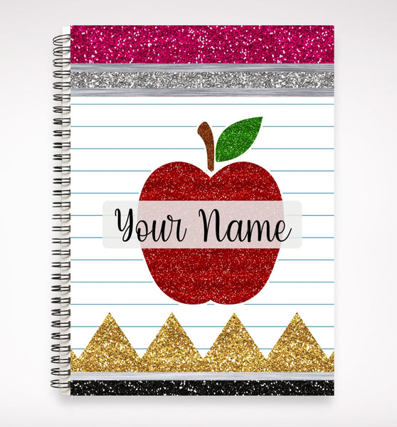Teacher notebooks, personalized notebook gift for teacher, custom teacher journal, end of school yeargift for teacher, personalized journal