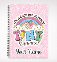 Teacher notebooks, personalized notebook gift for teacher, custom teacher journal, end of school yeargift for teacher, personalized journal