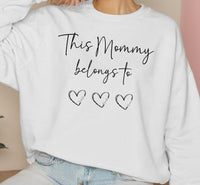This Mommy belongs to sweatshirt, mother's day personalized shirt gift, this grandma belongs to shirt, this mama belongs to shirt, mom gift