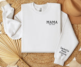 Mama Sweatshirt with kids names, Personalized Mama Sweatshirt gift for her, Mama est. Sweatshirt, Custom Mama shirt with kids names print