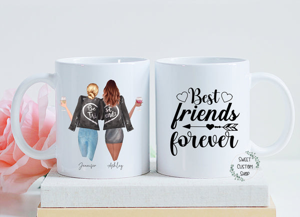 Personalized Best Friend mug, Custom made friendship mug, Sister mug, Bestie mug, Gift for best friend, friendship mug gift