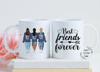 Personalized Best Friend mug, Custom made friendship mug, Sister mug, Bestie mug, Gift for best friend, friendship mug gift