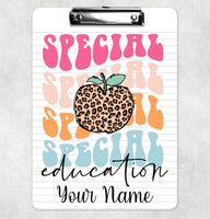 Teacher clipboard, personalized clipboard for special ed teacher, custom teacher school clipboard, end of school year gifts for teachers