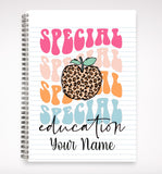 Teacher notebooks, personalized gift special ed teacher, custom teacher journal, end of school year gift for teacher, personalized journal