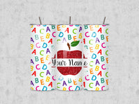 Personalized tumbler for teacher, custom tumbler gift for teacher, teacher end of school year gifts, Christmas gifts for teacher, tumbler