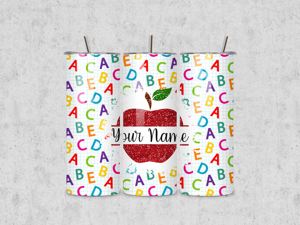 Personalized tumbler for teacher, custom tumbler gift for teacher, teacher end of school year gifts, Christmas gifts for teacher, tumbler