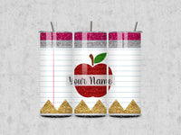 Personalized tumbler for teacher, custom tumbler gift for teacher, teacher end of school year gifts, Christmas gifts for teacher, tumbler