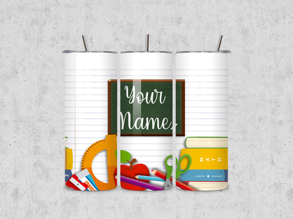Personalized tumbler for teacher, custom tumbler gift for teacher, teacher end of school year gifts, Christmas gifts for teacher, tumbler