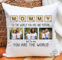 Personalized Mommy pillow, custom mommy picture pillow, picture cushion gift for mom, grandma picture pillow, mother's day pillow gift