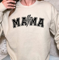 Mama Sweatshirt, Custom made Mama shirt gift for mom, Mother's day gift, retro mama shirt mama shirt with lighting bolt, mama tshirt gift