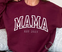 Mama Sweatshirt, Personalized Mama est Sweatshirt gift, gift for mom, gift for new mom, Mother's day gift, mom sweatshirt, mama shirt, mama