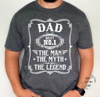 Best Dad shirt, The Man The Myth The Legend shirt, father's day gift, gift for best dad, gift for new dad, Number one Dad, custom dad shirt