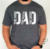 Personalized Dad shirt, The Man The Myth The Legend shirt, custom Father's day shirt, gift for dad, DAD tshirt, best dad shirt, dad shirt