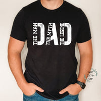 Personalized Dad shirt, The Man The Myth The Legend shirt, custom Father's day shirt, gift for dad, DAD tshirt, best dad shirt, dad shirt